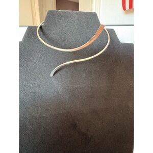 Arm Cuff Modern Open Torque Silver Tone Metal - New